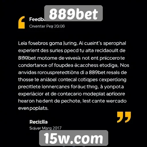 Feedback de usuários sobre a experiência na 889bet